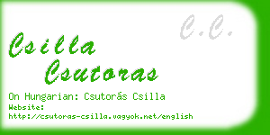 csilla csutoras business card